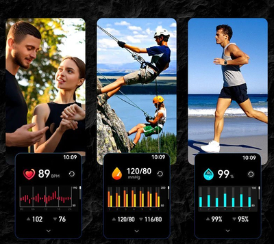 Smartwatch Rubicon, SMS dhe telefonata, matje e rrahjeve të zemrës, bateri 1000mAh, i zi