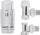 Set termostatik për radiator Invena Angular CD-79-K15, 1/2", krom