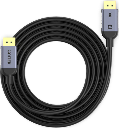 Kabllo UNITEK C1628GY01 DisplayPort 8K, 1.5m, e zezë/gri