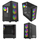 Kuti kompjuteri Savio Noctis Flow X1 RGB, ATX, 4 ventilatorë RGB, e zezë