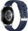 Rrip ore Beline Grid Texture Silicone, 22mm, për smartwatch, blu e errët
