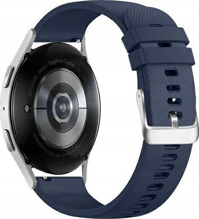 Rrip ore Beline Grid Texture Silicone, 22mm, për smartwatch, blu e errët