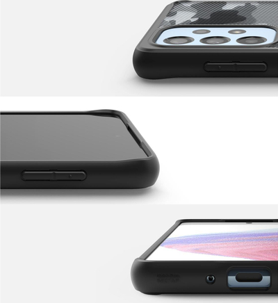 Kapak telefoni Ringke Fusion Matte për Samsung Galaxy A73, xhel TPU, gjysmë transparent mat, i zi