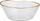 Enë qelqi Bowl Glass Gold, 15 cm, 500 ml, transparente me buzë ari