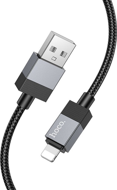 Kabllo USB Hoco X110, USB A në Lightning, 1m, 2.4A, e zezë