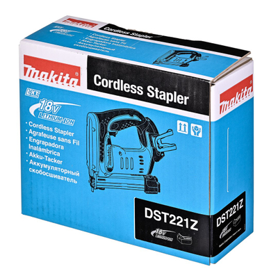 Kapëse pa kabllo Makita DST221 18V LXT, profesionale, pa bateri, blu