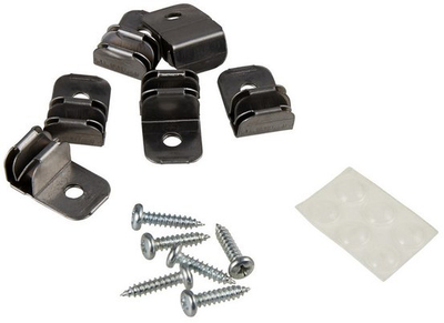 Set fiksimi raftesh MonoFix, çelik inoksi, ngjyrë inox