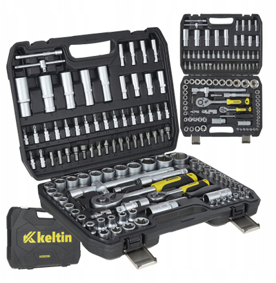Set çelësash GEKO KELTIN, 1/2" dhe 1/4", 108 pjesë