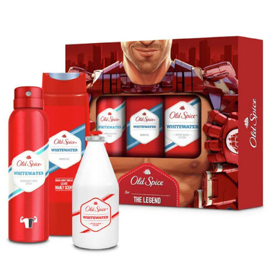 Set për trup Old Spice Whitewater Fireman, Xhel dushi 250 ml + Deodorant 150 ml + Losion pas rroje 100 ml