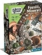 Set edukativ Clementoni Fossils and Minerals 50866, fosile edhe minerale për kalamoj