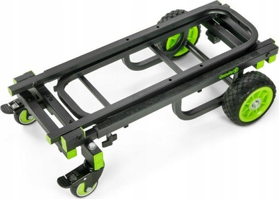 Karrocë transporti Gravity GCARTM01B, për shumë punë, 150 kg, e zezë me jeshile