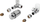 Set valvulash termostatike për radiator, komplet i majtë, për ngrohje qendrore, krom