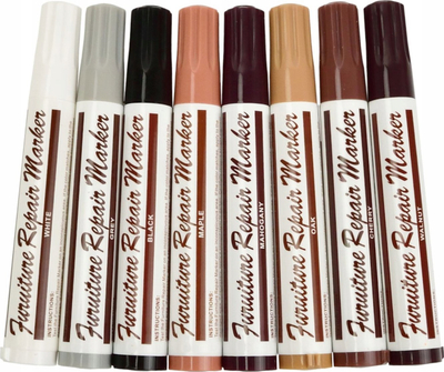Сет за поправка на мебел Wood Marker Wax, 8 восочни моливи, 8 маслени маркери, повеќебоен