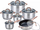 Set tenxheresh Kinghoff KH-1766, 12 pjesë, çelik inox, ngjyrë rose gold