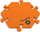 Основa за копчиња за комуникација FluentPet Orange HexTile, до 6 копчиња, портокалова