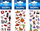 Stikera StickerBoo World Travel USA, fletë 6x18 cm, ngjyra të shumëllojshme
