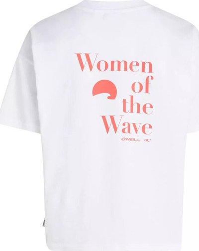 Bluzë goca ONeill Wow W 92800614264, pambuk, me shkrim Women of the Wave, e bardhë