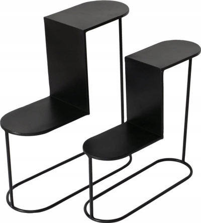 Shkallë metalike Zhony Pluto, set me 2 copë, 45–55 cm, të zeza