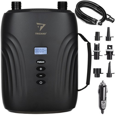 Pompë elektrike TRIZAND Paddle Board Pump, 12V, 20PSI, e zezë