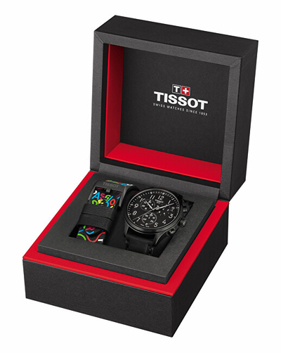 Orë për meshkuj Tissot, e zezë