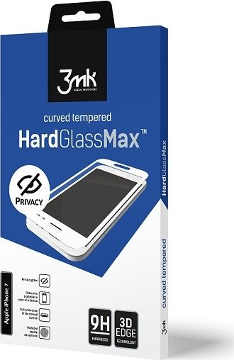 Xham mbrojtës 3MK HardGlass Max Privacy për iPhone 8, 0.3 mm, 9H, i zi