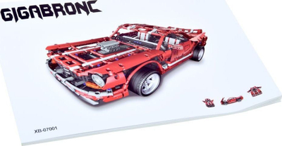 Set ndërtimi Gigabronc Racing Car ZA3468, 2000 pjesë, veturë sportive, i kuq