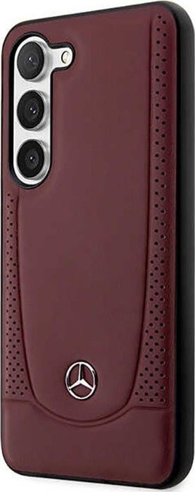 Mbështjellës telefoni Mercedes Urban Line, për Samsung Galaxy S23+, lëkurë, i kuq