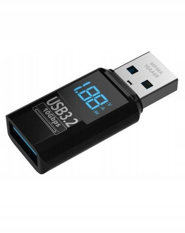 Matës energjie USB Mathorn, USB A në USB A, me ekran LED, ngjyrë blu