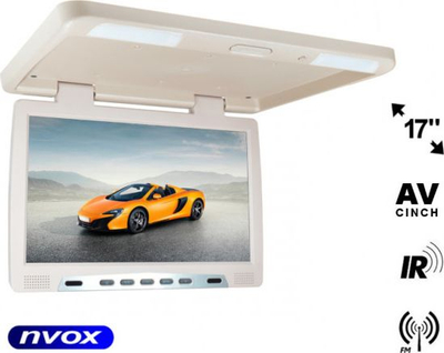 Monitor tavani për makinë Nvox, 17", LCD LED, FM IR, bezhë