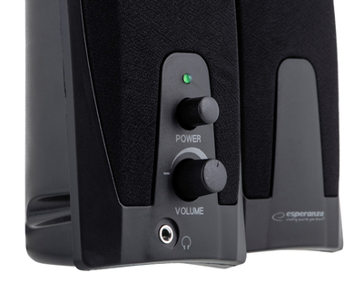 Bokse kompjuteri Esperanza Giocoso EP110, stereo 2.0, me kabëll 3.5mm, të zinj