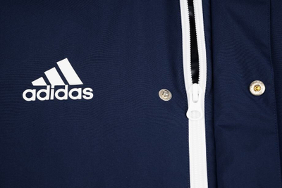 Xhaketë për fëmijë Adidas Entrada 22 All Weather Jr IK4012, e papërshkueshme nga uji, me kapuç, blu navy