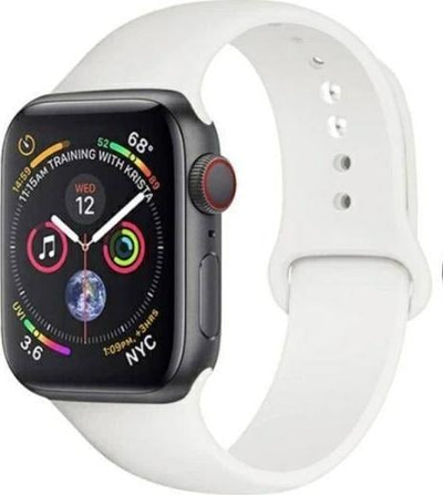 Rrip silikoni Beline për Apple Watch, 38/40/41mm, i bardhë