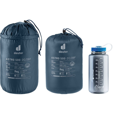 Qese fjetje Deuter Astro 500, 185 cm, me pupla, blu