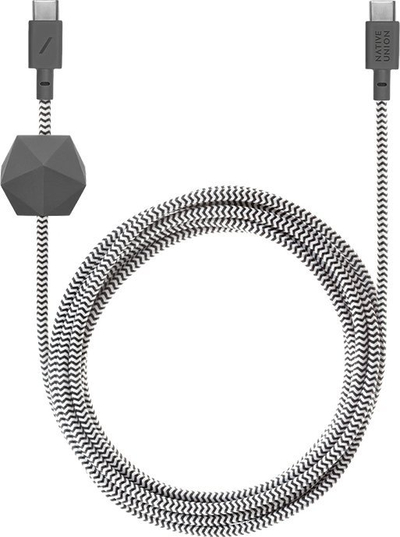 Kabllo USB C Native Union Anchor Cable 240W, USB C në USB C, 1.8m, bardh e zi