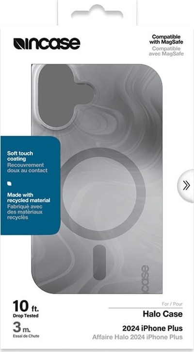Mbulesë telefoni Incase Halo Case MagSafe për iPhone 16 Plus, plastike, gri