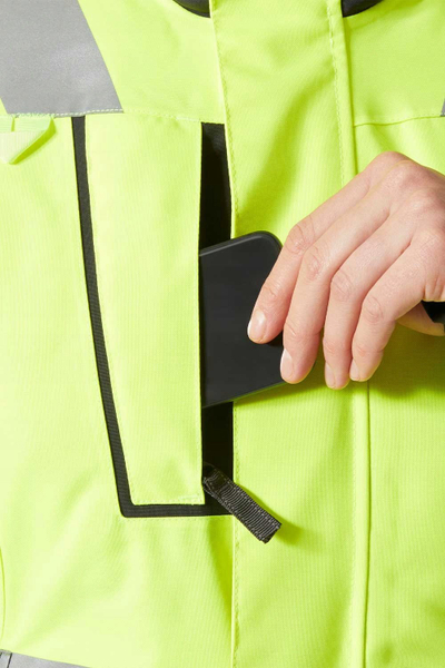 Xhaketë dimri pune Helly Hansen Luna Hi Vis për goca, e verdhë me të zezë, X Large