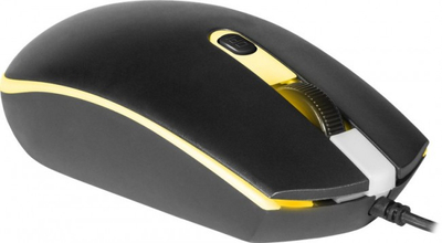 Maus gaming Defender MB-986, me kabllo, ndriçim LED, i zi