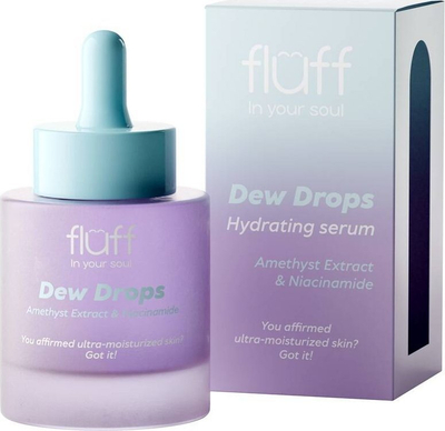Serum për fytyrë Fluff Dew Drops, hidratues me niacinamide, 30 ml