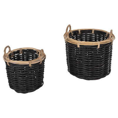 Kosh dyshemeje 2-pjesësh Potts Φ61+Φ45cm (HM4379), zezë
