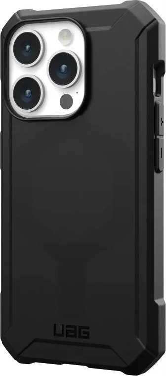 Maskë telefoni UAG Essential Armor MagSafe për iPhone 15 Pro, që s’e ha kollaj goditja, e zezë