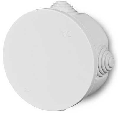 Kuti derivacioni Elektro-Plast Fast-Box 0241-00, IP55, ⌀80×40 mm, e bardhë