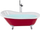Vaskë e pavarur Bath Red Sanitary Acrylic, 153x77cm, akrilike, e kuqe