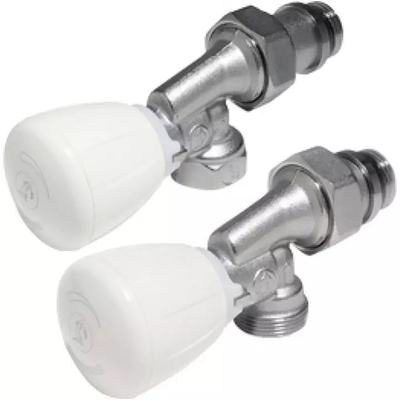 Valvul balansuese radiatorësh Giacomini R17AX003/R17X033, 1/2", e bardhë