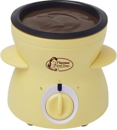 Set fondue çokollate Bestron DCM043, 0.3L, 25W, i verdhë
