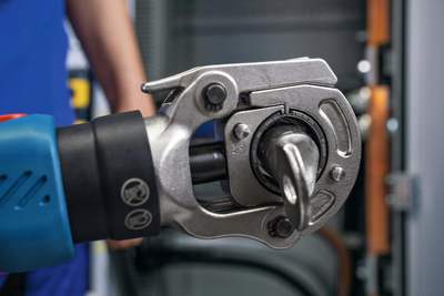 Место за стегање Bosch 2608001131, за цевкасти бакарни кабловски папучи, за хидраулични преси