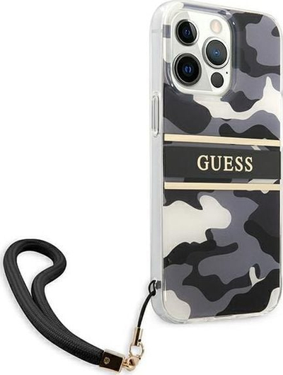 Kapak telefoni Guess Camo Strap GUHCP13XKCABBK, për iPhone 13 Pro Max 6.7", hardcase, i zi