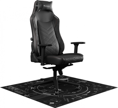 Tapet mbrojtës për karrige gaming Genesis Tellur 400, katror 100 cm, i zi