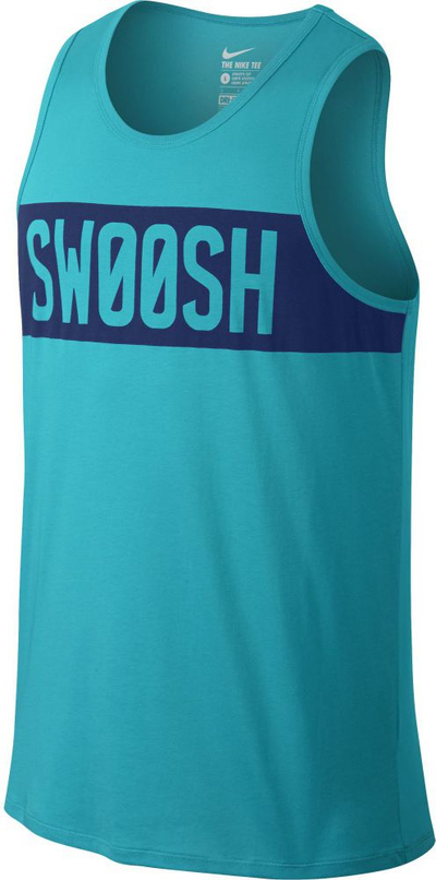 Bluzë pa mëngë për meshkuj Nike Dri-Fit Cotton Swoosh, S, e kaltër