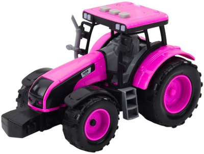 Traktor lodër Lean Toys, me drita dhe tinguj, 20.5x10x9cm, rozë