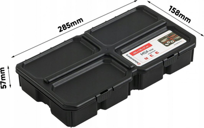 Organizer plastik MSX BOX, 28.5x15.8x5.7cm, i zi